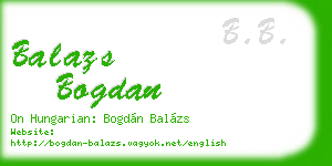 balazs bogdan business card