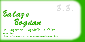 balazs bogdan business card